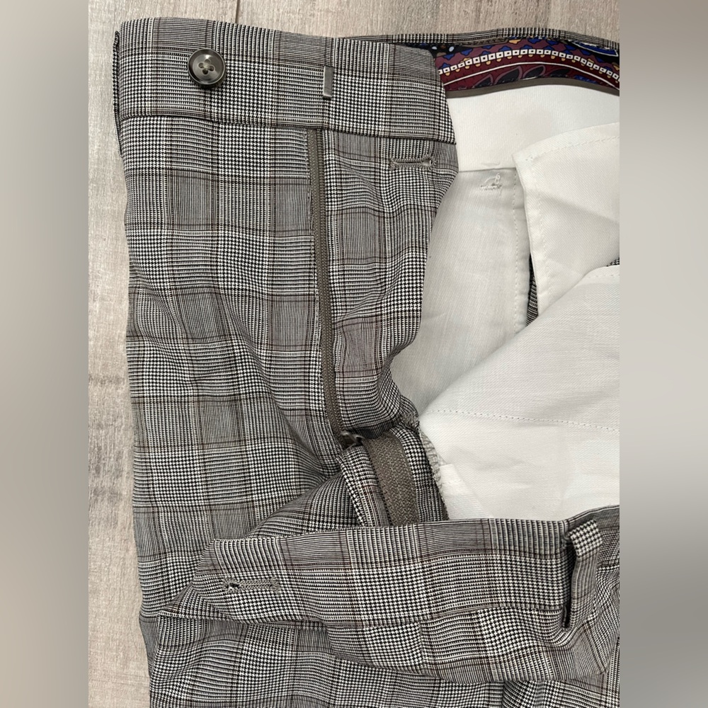 TALLIA Black and White Plaid Pants - Picture 4 of 7